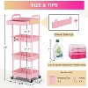 Boersma 4 Tier Rolling Utility Cart with Drawer,Utility Cart Made of Multifunctional Storage Organizer Tool for Kitchen,Bathroom,Living Room - 3 of 4