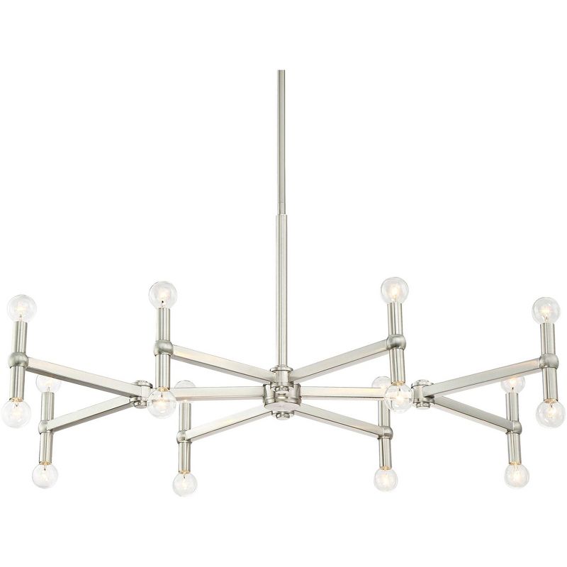 Possini Euro Design Marya Brushed Nickel Chandelier 37 3/4" Wide Modern 16-Light Fixture for Dining Room House Foyer Kitchen Island Entryway Bedroom, 1 of 9