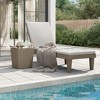 vidaXL Sun Lounger Light Brown 61"x22.8"x32.7" Polypropylene - 3 of 4
