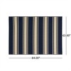 SKRAN Wavy Stripe Modern Indoor Outdoor Area Rug, Farmhouse Transitional Coastal,Bedroom,Kitchen,Backyard,Patio,Non Shedding 5'3"x7' - 3 of 4