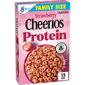 Cheerios Protein Strawberry Breakfast Cereal - 15oz - 1 of 4
