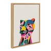 18" x 24" Sylvie Tiger Framed Canvas Wall Art by Rachel Lee Natural - Kate & Laurel: Modern Style, Plastic Frame, Screen Print Medium - 2 of 4
