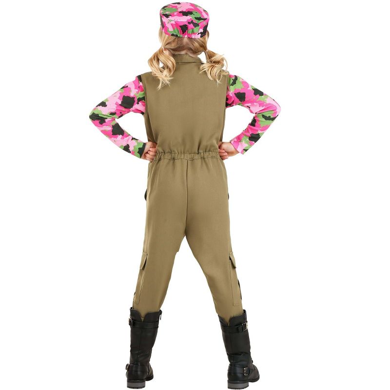 HalloweenCostumes.com Girl's Pink Camo Army Costume, 3 of 9