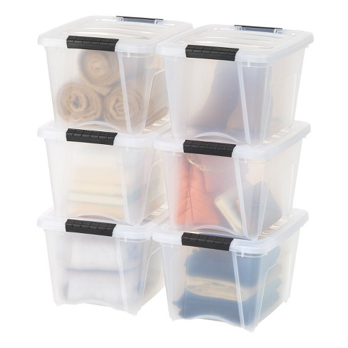  IRIS USA 32 Quart Stackable Plastic Storage Bins with