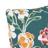 18"x18" Polyester Summer Floral Square Throw Pillow Green - Skyline Furniture: Bohemian Style - 3 of 4