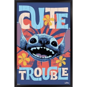 Trends International Disney Lilo & Stitch (2025) - Cute Trouble Framed Wall Poster Prints - 1 of 4