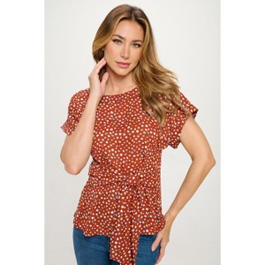 WEST K Women's Bailey Tie Front Dolman Blouse - 1 of 4