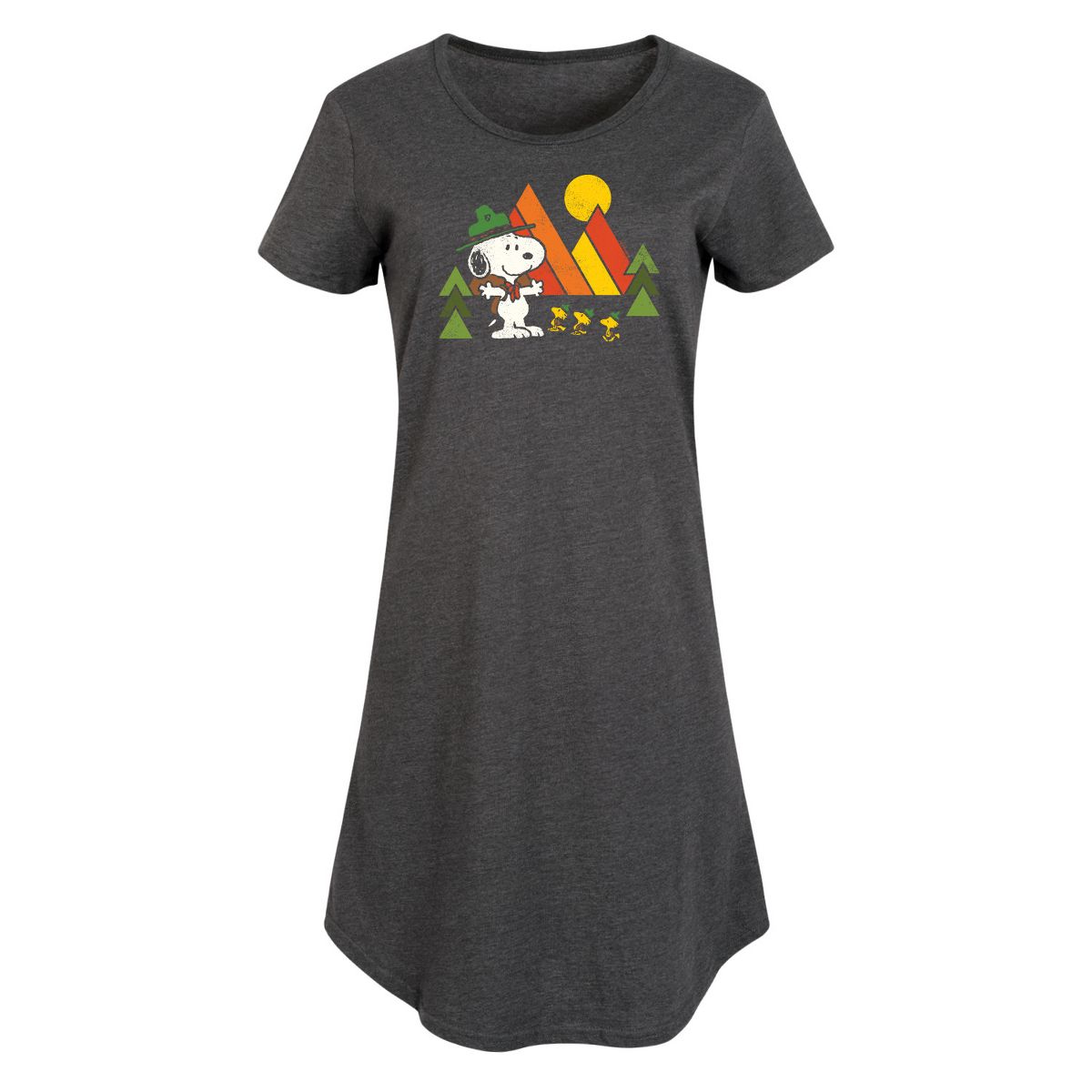 Women's - Peanuts - Retro Trailbrazers Graphic T-shirt Dress - thumbnail 6