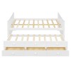 CAVINAS Multi-Functional Storage Daybed with Pull-Out Trundle & 3 Drawers, Sturdy Wood Platform Bed Frame, Twin Bed Frame for Guest Rooms & Bedrooms - 2 of 4