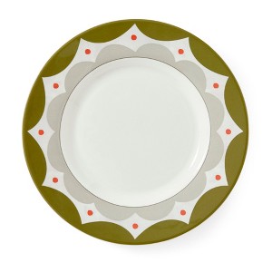 Spode Kit Kemp 8.75" Geo Salad Plate, Geometric Abstract Design, Porcelain, Dishwasher and Microwave Safe, Ideal for Appetizers, Dessert, Snacks - 1 of 4