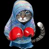 Men's Design By Humans Cat In Boxing Suit T-Shirt By tranbabaolam1 Tank Top - 2 of 4