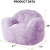 GustoWave Extra Large Bean Bag Chair for Bedroom & Living Room, Purple - 2 of 4