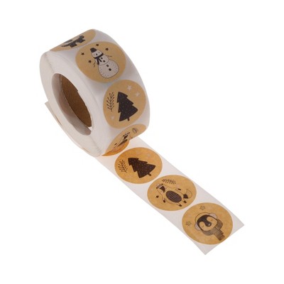 Unique Bargains Christmas Stickers for Ceramic Glass Metal Paper Plastic Peel Espresso Brown 1Pcs