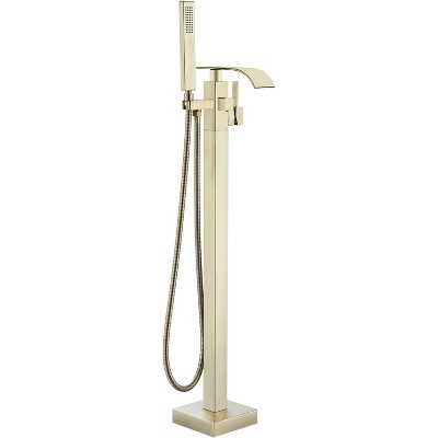 Mixxidea Standing Tub Faucet Brushed Gold