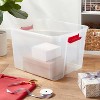 66qt Latching Clear Storage Box with Red Lid - Brightroom™ - image 2 of 4