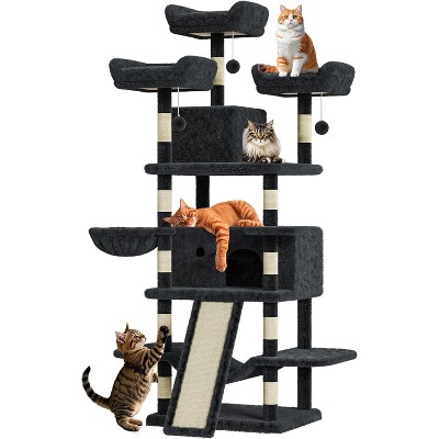 68.5-Inch Multi-Level Cat Tree for Indoor Cats Large Adult Heavy Duty Cat Tower for Large Cats with 2 Condos/Plush Perches/Sisal Scratching Posts
