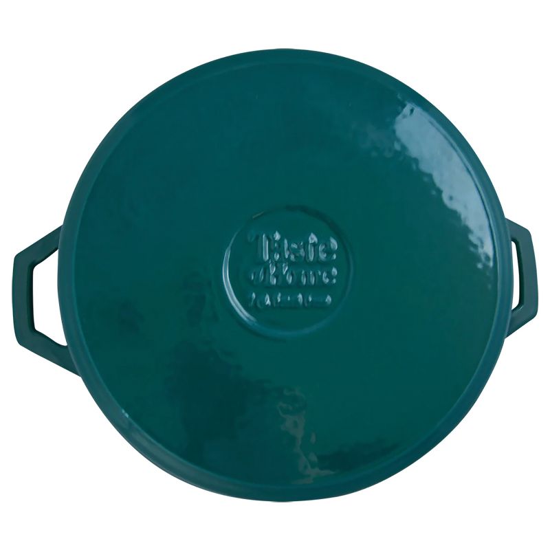 Taste of Home® 7-Qt. Enameled Cast Iron Dutch Oven with Grill Lid, Sea Green, 3 of 11