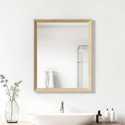 16x20 Inch White Wood Frame Wall Mirror, Anti-Desilvering Tempered Glass for Bathroom & Living Room
