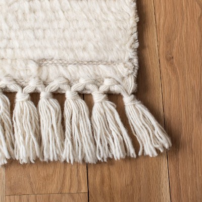 Ivory Hand-Tufted Wool 7' x 7' Square Area Rug