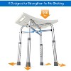 Adjustable White Shower Bench - Easy-clean seat provides comfort & support for users up to 350 lbs capacity. - 2 of 4