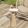 JIONJOY Rustic Round Pedestal Side Table - Farmhouse Martini Table with Tapered Base for Living Room, Bedroom or Small Spaces - 2 of 4