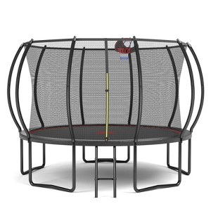 Vynxaria 12FT trampoline Pumpkin- Black Red - 1 of 4