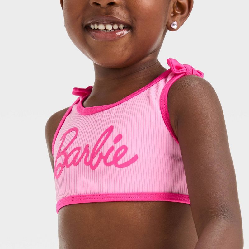Toddler Girls' Barbie Tankini Set - Pink, 2 of 6