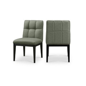 Meridian Furniture,Adrian Vegan Leather Dining Side Chair, Set of 2 - 1 of 4