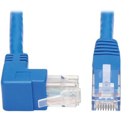 Tripp Lite Cat6 Ethernet Cable Up Angled UTP Molded RJ45 M/M Blue 15ft