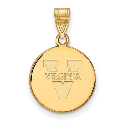 Black Bow Jewelry 10k Yellow Gold Virginia Wahoos NCAA Medium Pendant
