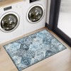 Washable Rug Vintage Floral Floor Carpet with Anti Slip Backing - 4 of 4