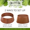 AuldHome Design 29" Farmhouse Tree Collar, Vintage Style Enamelware Christmas Tree Accent - 4 of 4