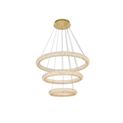 Elegant Lighting Bowen 3 - Light Chandelier in  Satin Gold