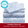 Mellanni 1800 Bed Sheets Twin XL Paisley Blue - 2 of 3