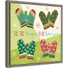 Amanti Art Winter Wishes IV (Mittens) by Veronique Charron Canvas Wall Art Print Framed 16 x 16-in. - 3 of 4