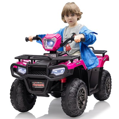 Kids Ride On ATV, 12V Battery-Operated Car for 37Months+, Dual Speed Adjustment 1.5-2.2mph