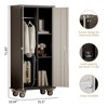 71" Storage Metal Cabinet, 4 Adjustable Feet and Lock Tall Storage Cabinet with Doors and Adjustable 4 Shelves - 4 of 4