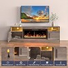 CuisinSmart  TV Stand with LED Light (Up to 75" TVs), 70" Modern Wood Media TV Console with Storage Cabinet for Living Room (Fireplace Not Included) - 4 of 4