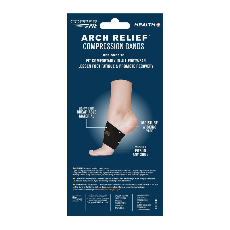 Copper Fit Arch Relief Compression Band - Black, 5 of 6