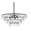 Elegant Lighting Ella 24 inch pendant in black - 3 of 4