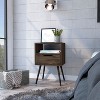 NicBex Nightstand with 1 Drawer,Modern Side Table with Storage Space and Open Shelf,Bedside Table for Bedroom,Living Room,White Brown - 2 of 4