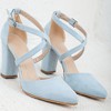 Sina - Baby Blue Suede Bridal Shoes | Forever & Always Shoes - 2 of 4