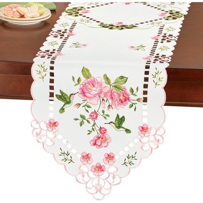 Collections Etc Lovely Hummingbirds Table Topper