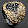 Spider Web Statement Ring for Women Goth Black Plated Cz Ginger Lyne Collection - image 2 of 4