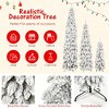 8 FT, 6 FT & 4 FT Pre-Lit Pencil Christmas Tree Set of 3 Slim Artificial Flocked Trees – 1 455 Branch Tips, 520 LED Lights, 11 Lighting Modes - 3 of 4