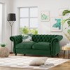VYNXARIA Chesterfield Style LOVESEAT SOFA - 61.75" W, Deep Button Tufted Diamond Stitch, Nailhead Accents, Rolled Arms, Elegant Gray Upholstery - 3 of 4