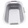 SAMMART 19L (5 gallon) Collapsible Laundry Basket with Holes (White/Grey) - 2 of 4