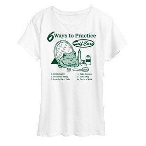 Women's - Instant Message - Frog Self Care Short Sleeve Graphic T-Shirt - 1 of 4