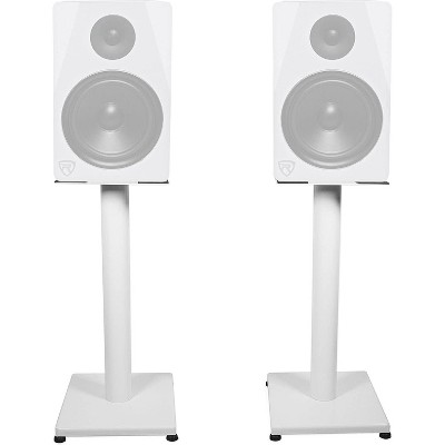 Paaaawaters 21 inch Steel Bookshelf Speaker Stands, 60 lbs Capacity, Anti-Vibration Foam, Cable Management