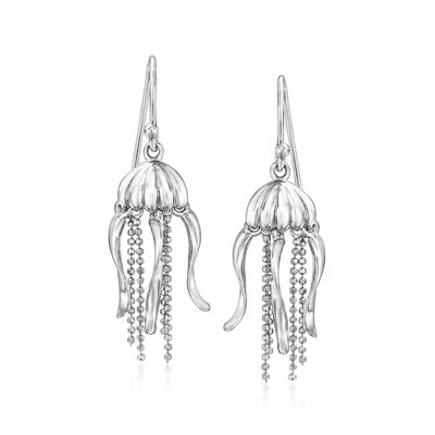 Ross-Simons Sterling Silver Jellyfish Drop Earrings